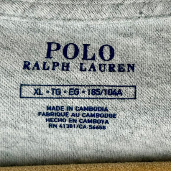 Polo Ralph Lauren 2 Pack T Shirts Men XL‎ Blue Gray Crew Neck Short Sleeves Pony - Picture 13 of 13